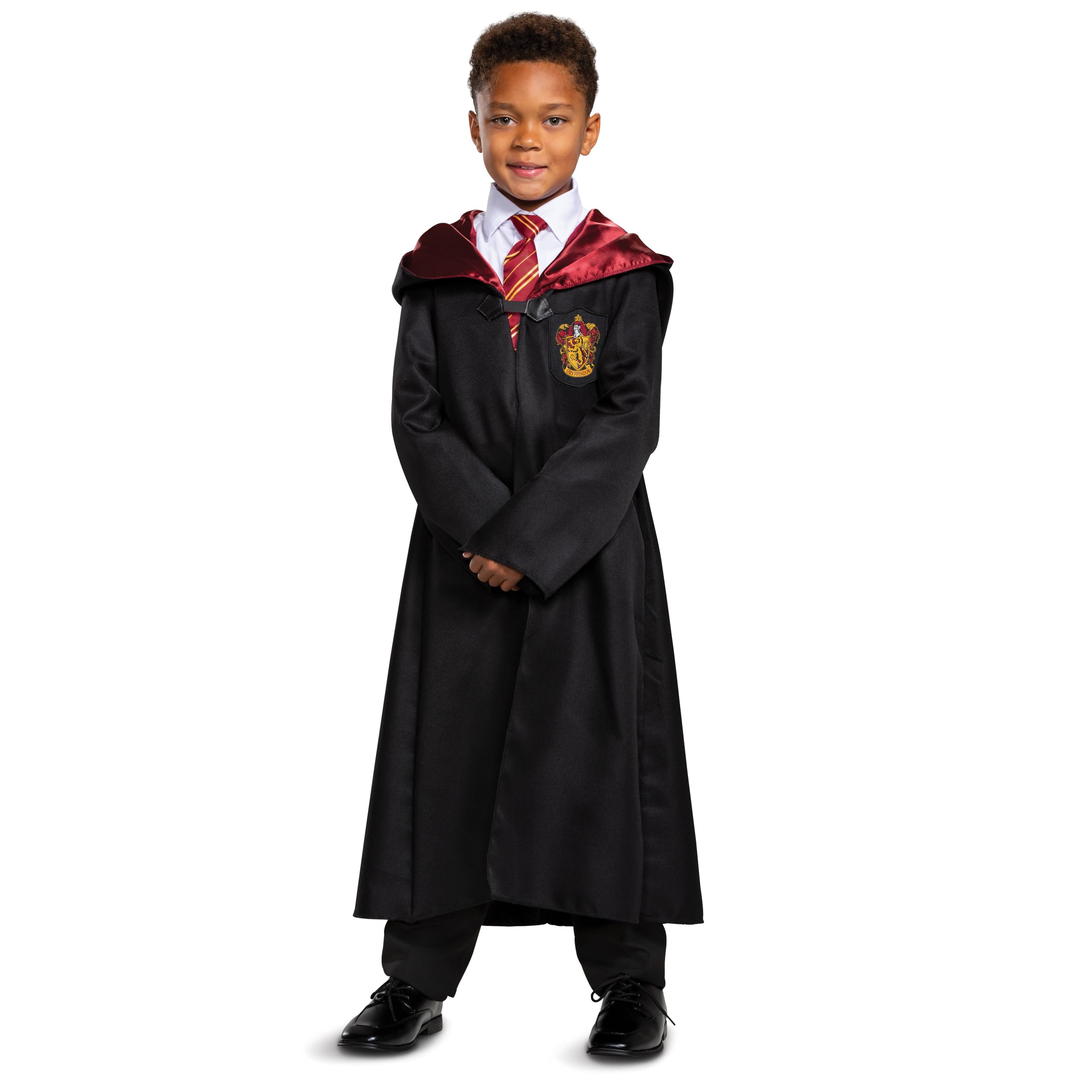 Disguise Harry Potter Gryffindor robe hood closeup for authentic Hogwarts look.