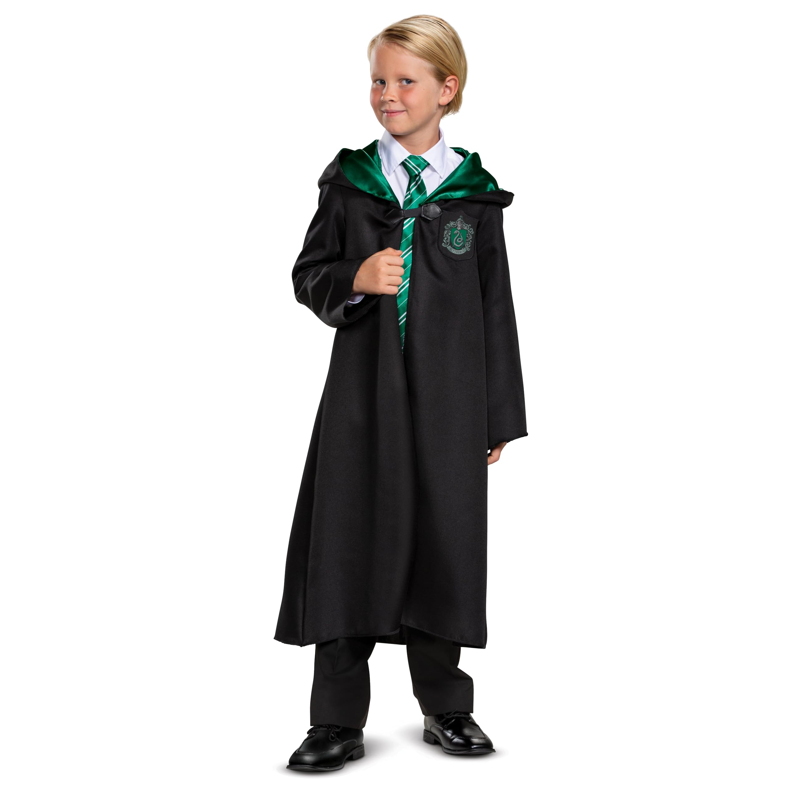 Disguise Slytherin robe hood detail for immersive dress-up fun