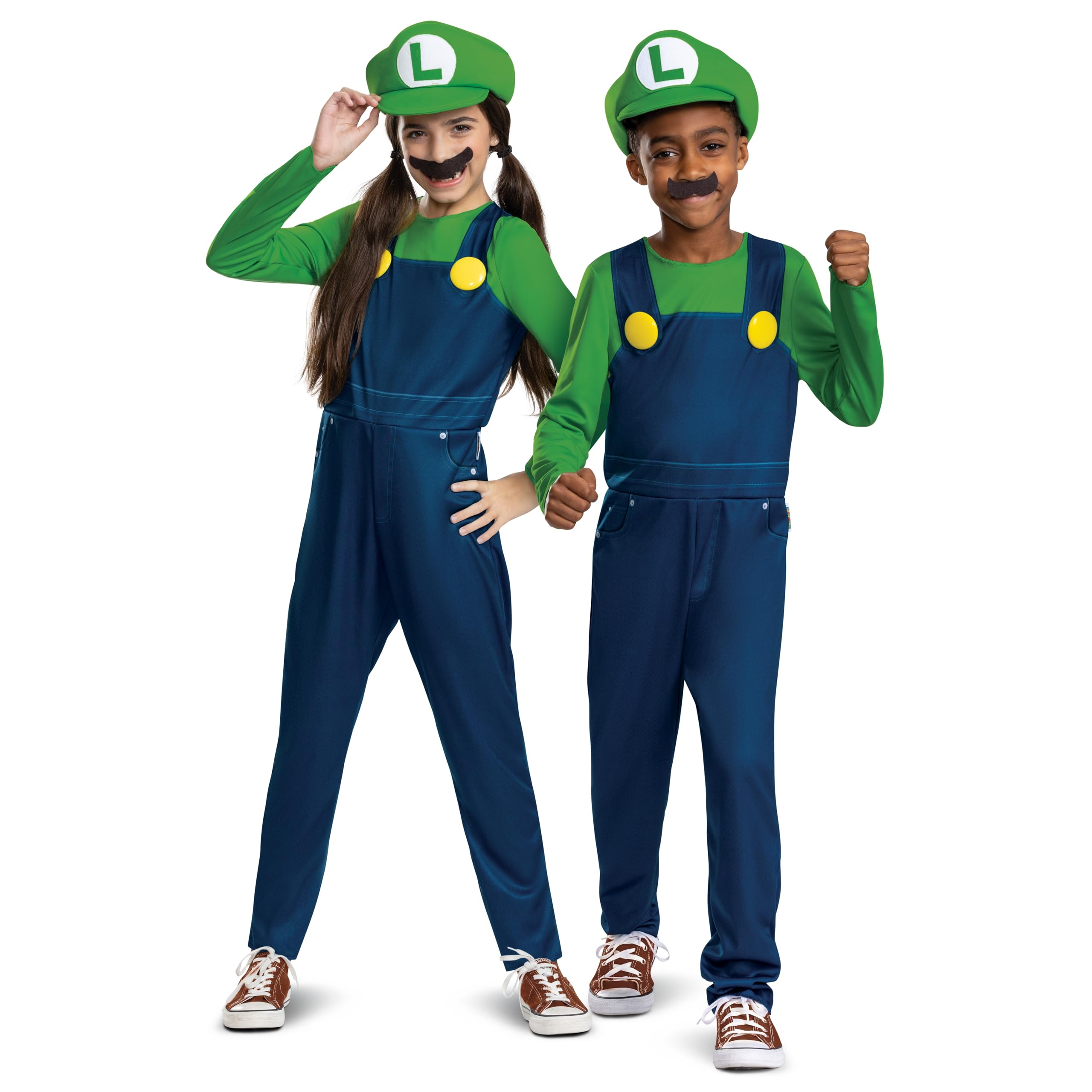Disguise Luigi Elevated costume logo tag boosts licensed realism at events.