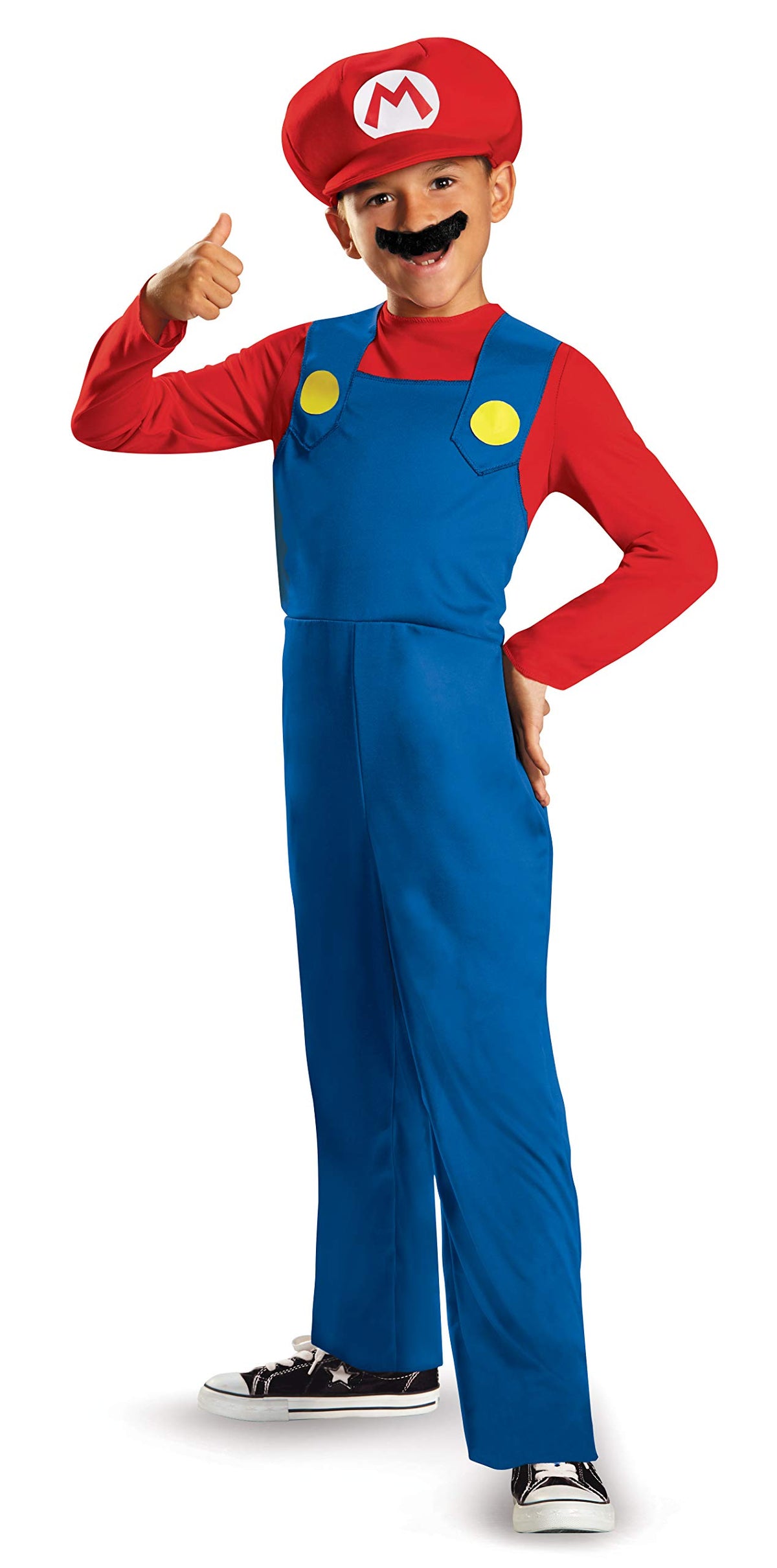 Disguise Nintendo Super Mario jumpsuit for authentic hero look during playtime
