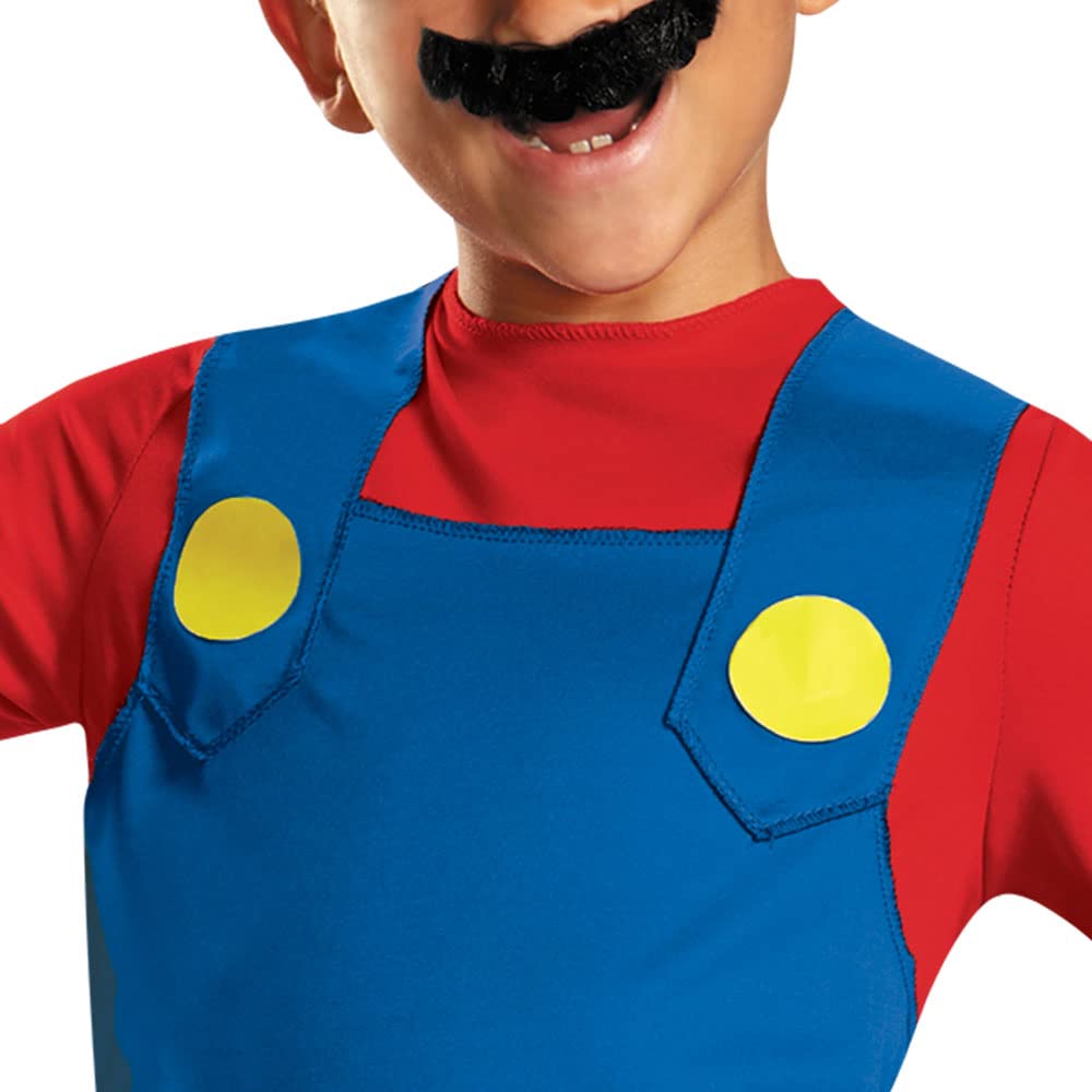 Disguise Nintendo Super Mario mustache attaches easily for quick dress-up