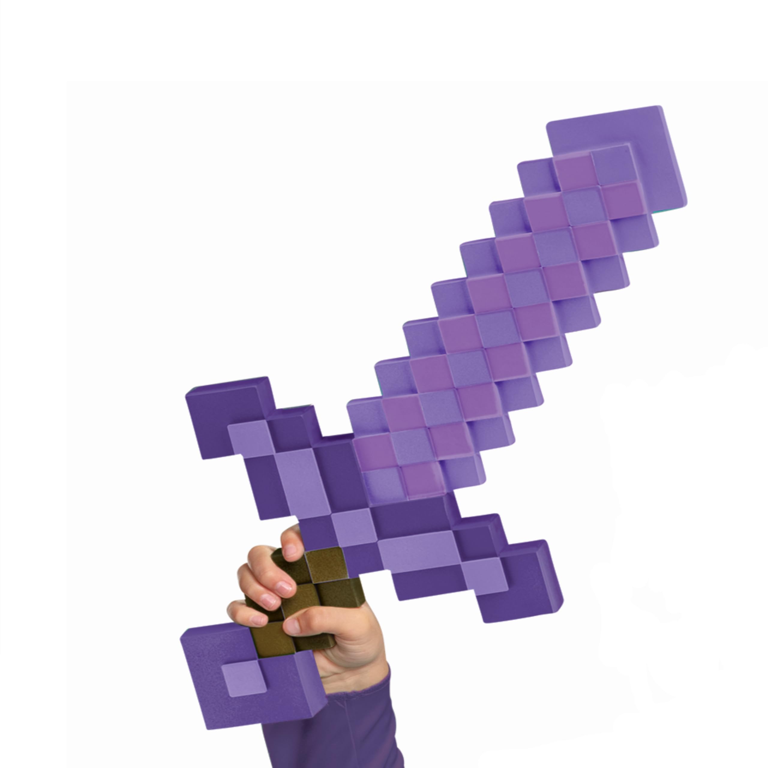 Disguise Official Minecraft sword costume add-on, lightweight plastic prop easy to wear.
