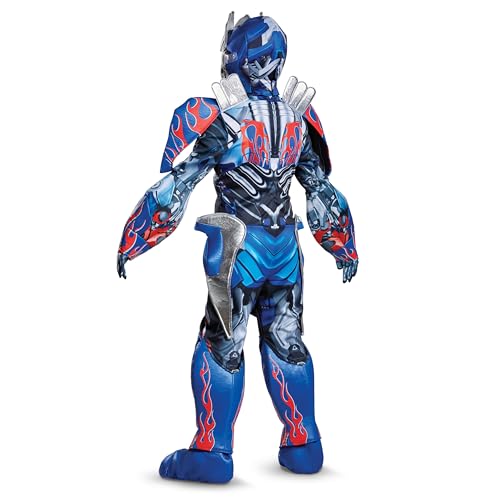 Disguise Optimus Prime Prestige foam armor on shoulders creates authentic silhouette.