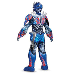 Disguise Optimus Prime Prestige foam armor on shoulders creates authentic silhouette.