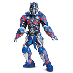 Disguise Optimus Prime Prestige jumpsuit with back zipper for quick dressing.