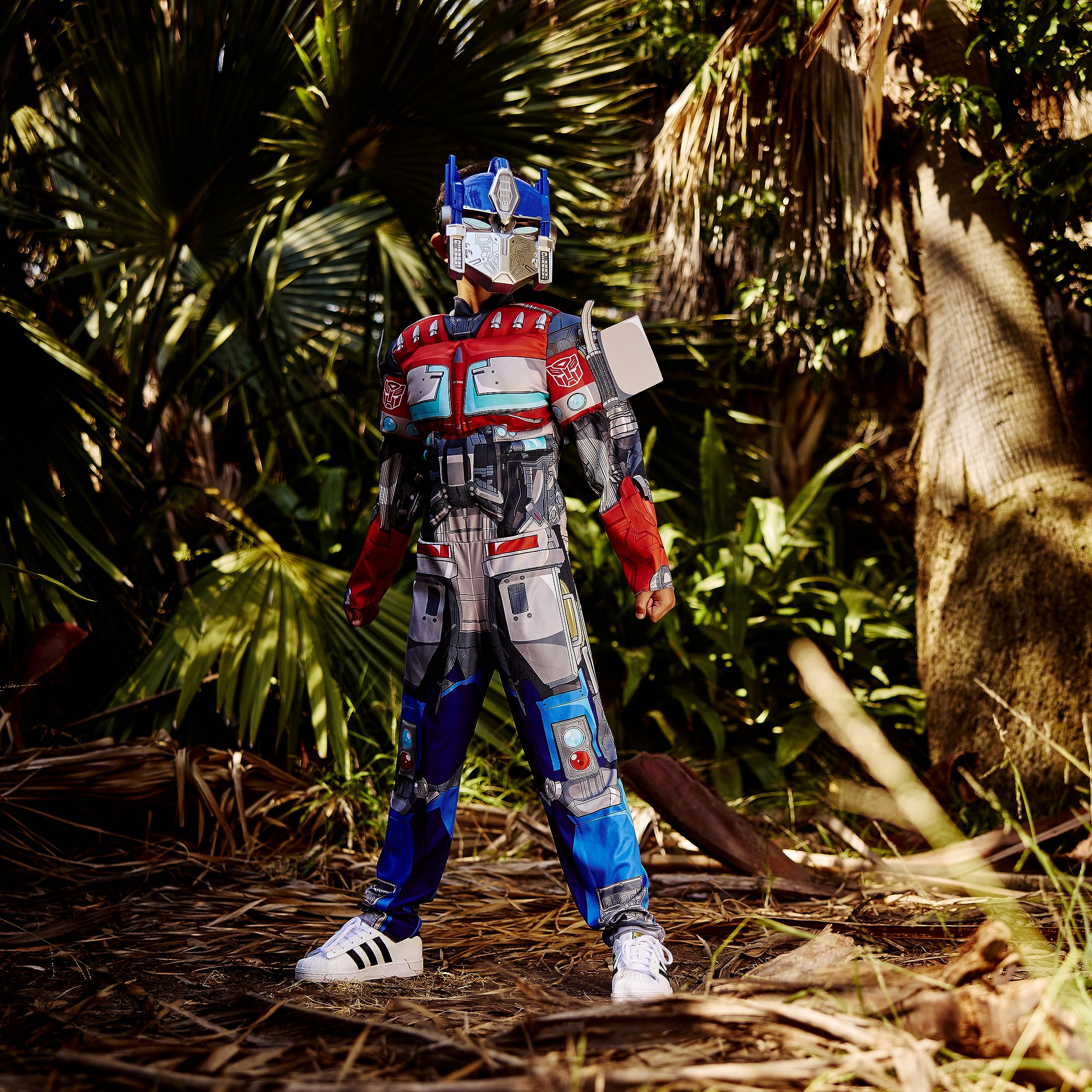 Disguise Optimus Prime shoulder pieces provide dimensional armor for action-packed cosplay