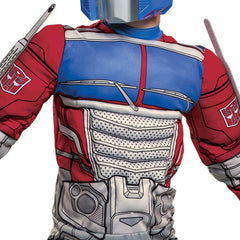 Disguise Optimus Prime mask detail for secure, breathable wear.
