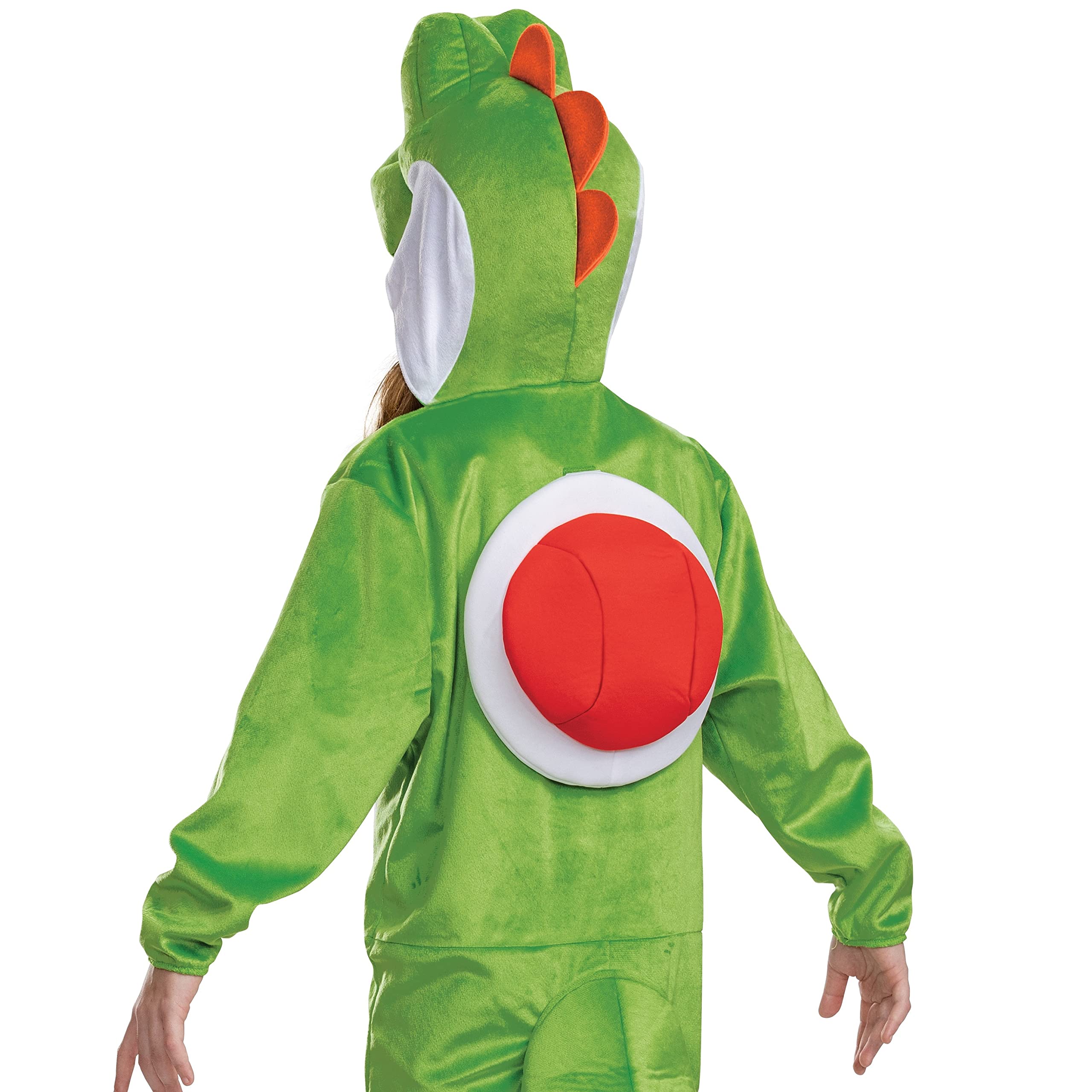 Disguise Yoshi costume showcases green scales and yellow belly design.