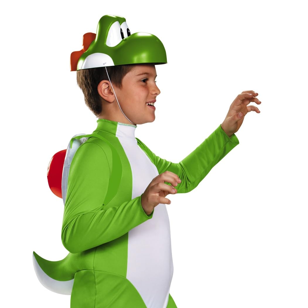 Disguise Yoshi Deluxe headpiece completes character silhouette for photos