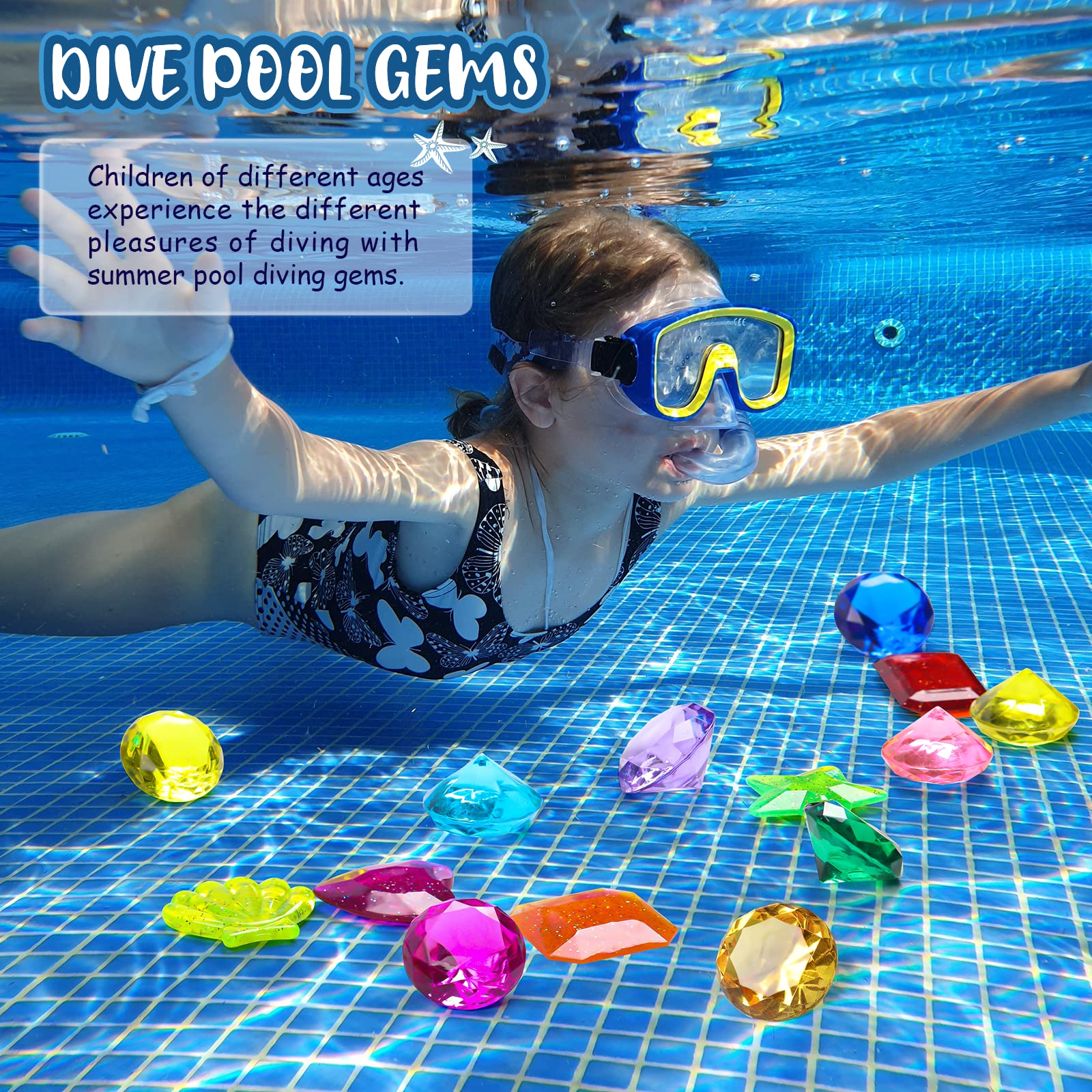 DISHIO Diving Gem large silicone gems are durable for repeated dives.