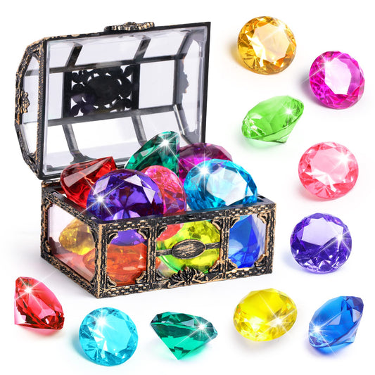 DISHIO diving gem treasure chest for pool treasure hunts