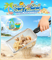 DISHIO metal sand sifters for fast, precise treasure filtering at the beach.