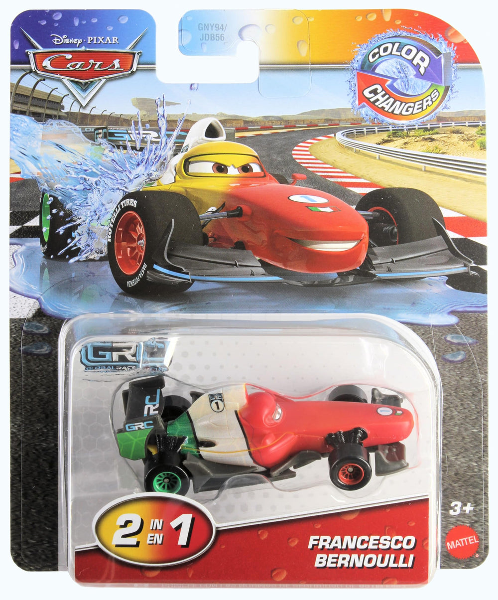Disney Cars 2025 Color Changers Francesco Bernoulli – front view shows warm-water color shift