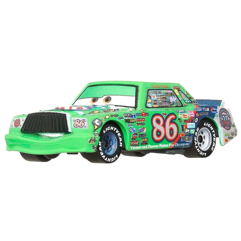 Disney Cars Chick Hicks 1:55 diecast side view ideal for diorama scenes.