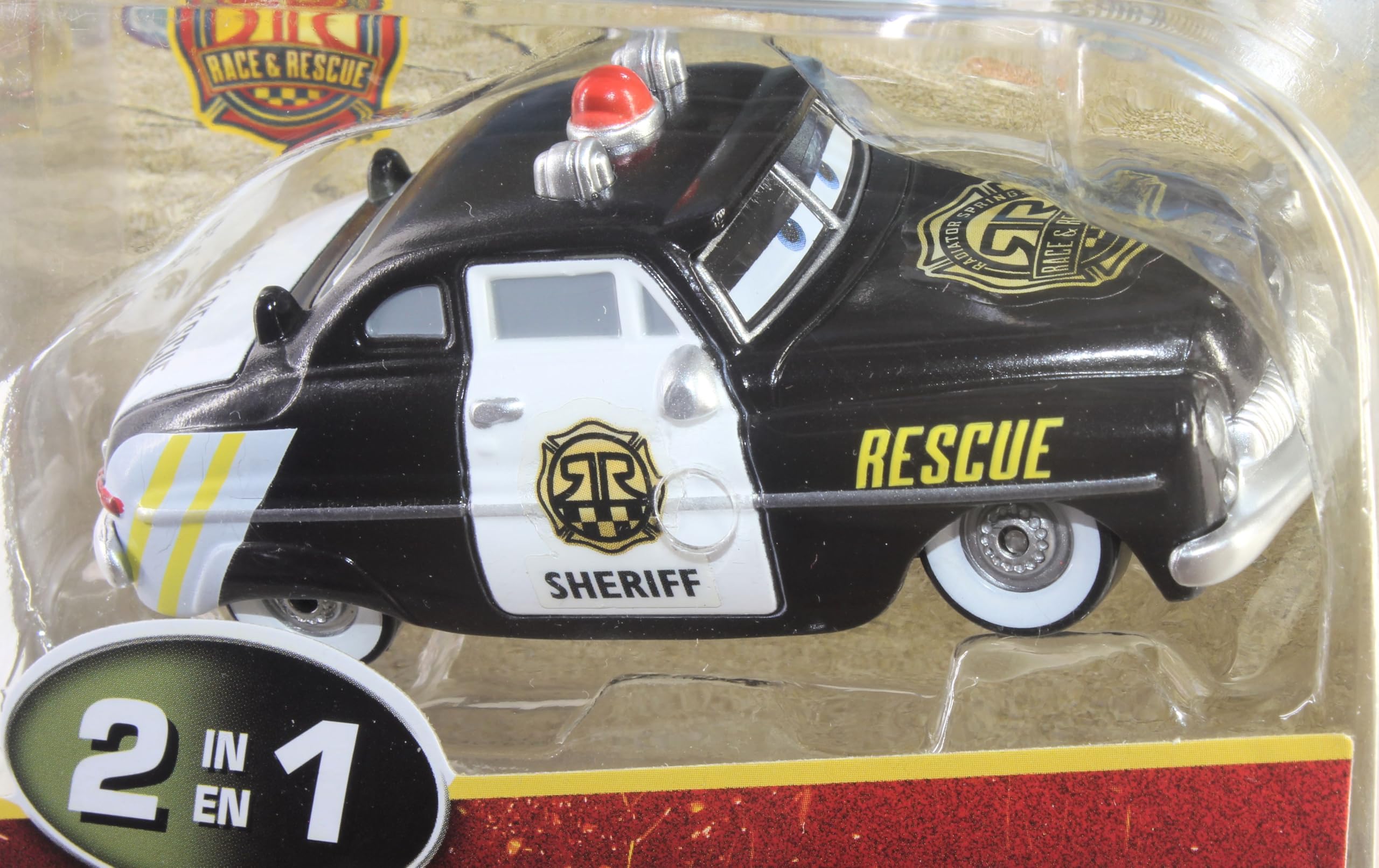 Disney Cars Color Changers Sheriff cools colors with icy water to reset the design.