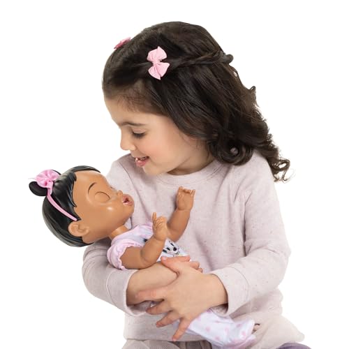 Disney Darlings Minnie 13-inch doll pixie-dust bottle triggers cheerful sounds for pretend feeding.