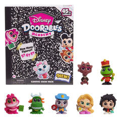 Disney Doorables Academy Campus Crew Pack figures ready for display and trading.