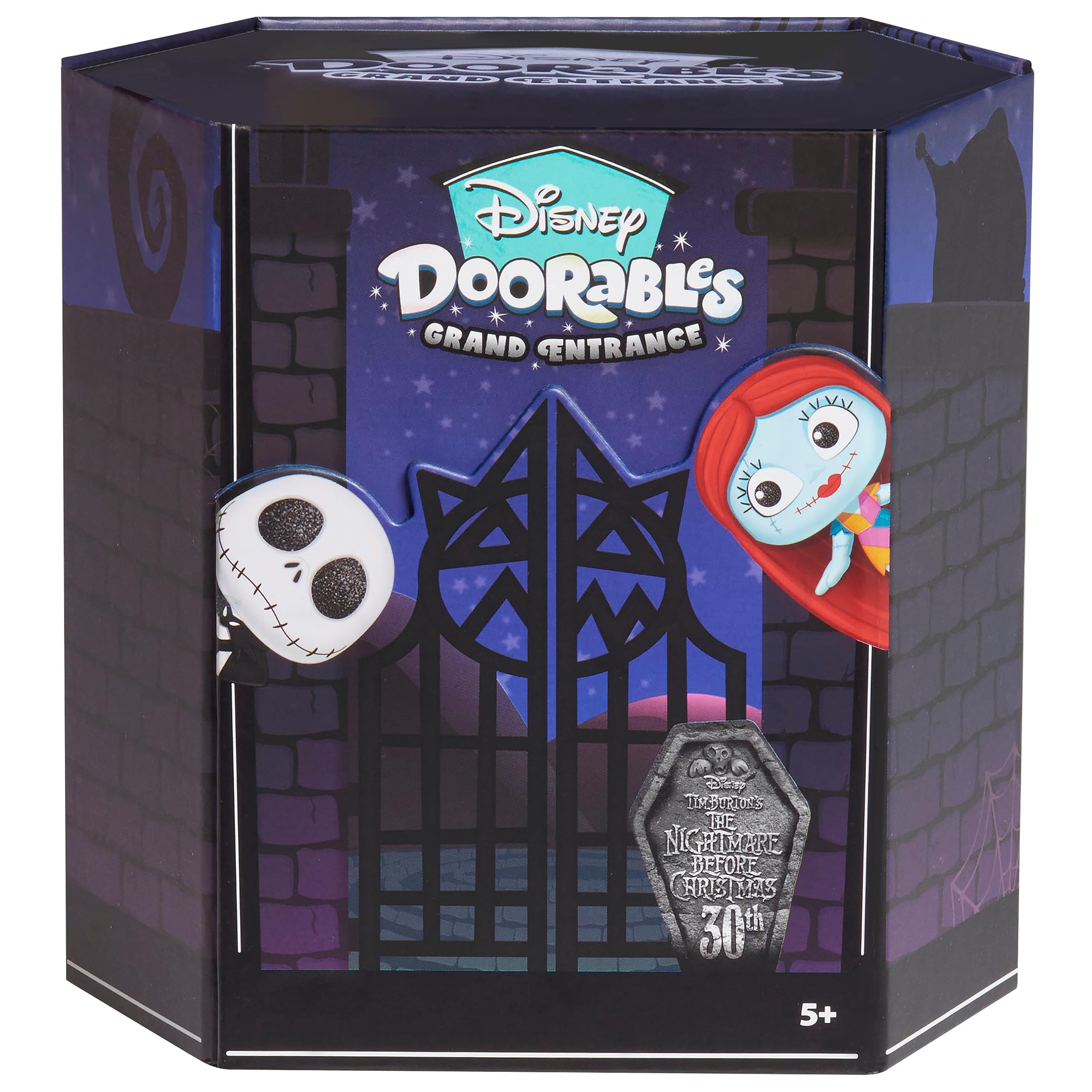 Disney Doorables Grand Entrance close-up of glittery eyes on Jack and Sally.
