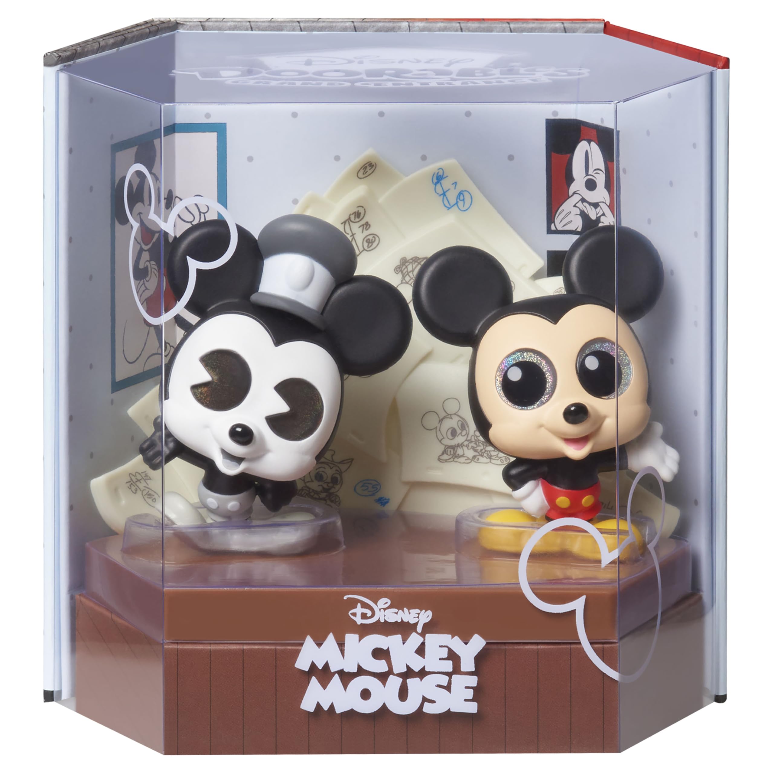 Disney Doorables Grand Entrance packaging opens into a dramatic display scene.