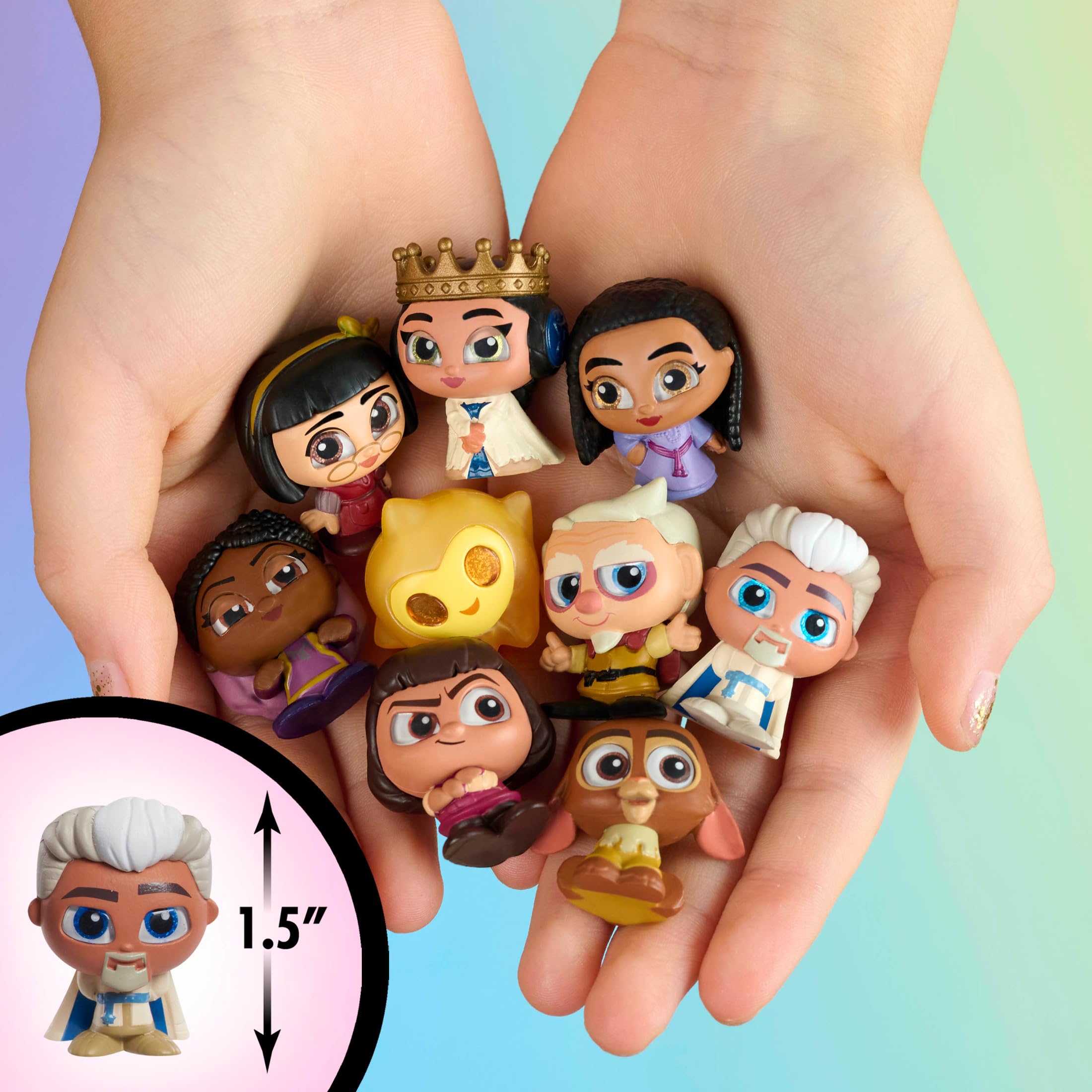 Disney Doorables Princess Asha figure with glittery eyes and collectible charm