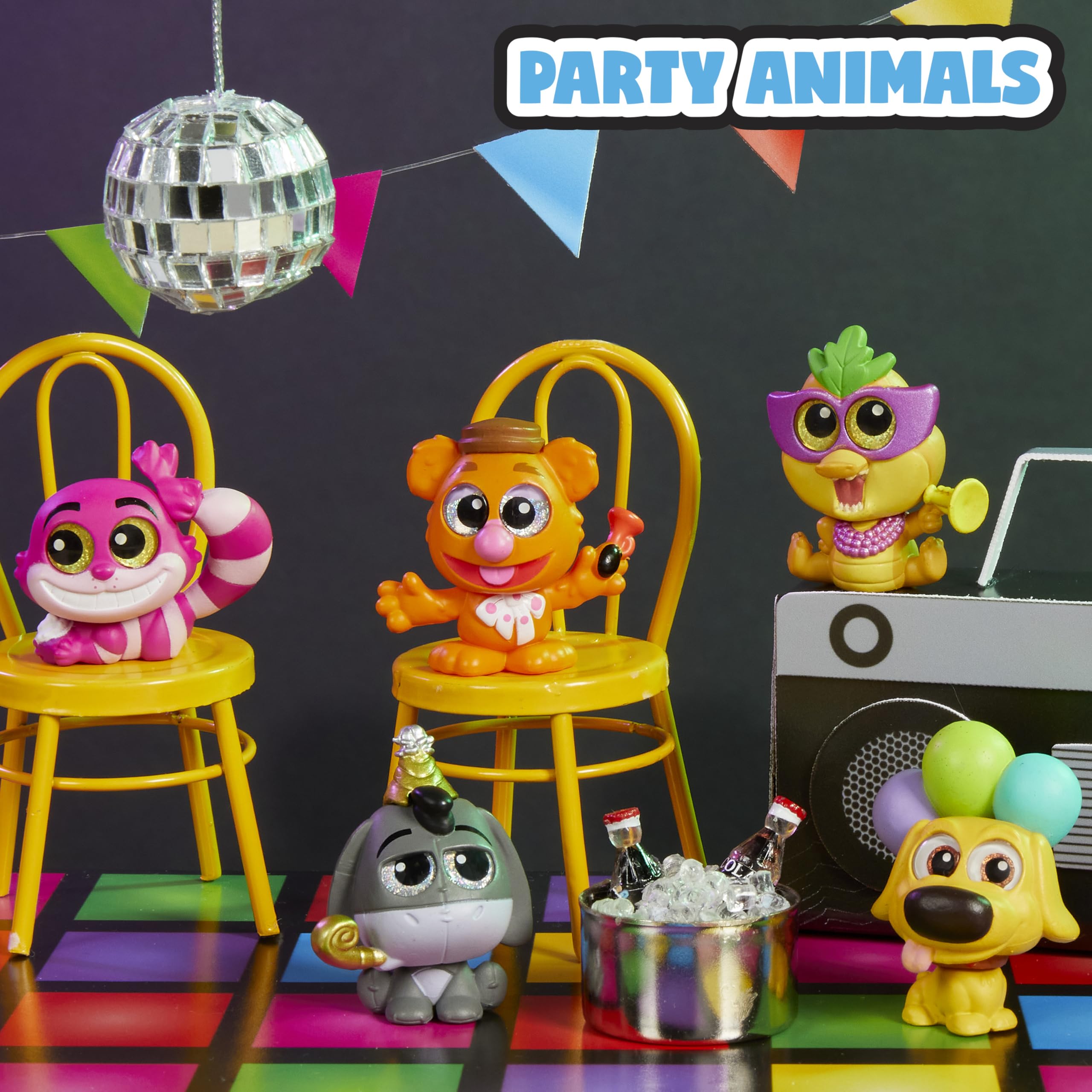 Disney Doorables Sadness at slumber party focus for cozy storytelling.