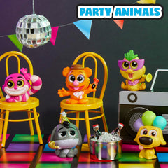 Disney Doorables Sadness at slumber party focus for cozy storytelling.
