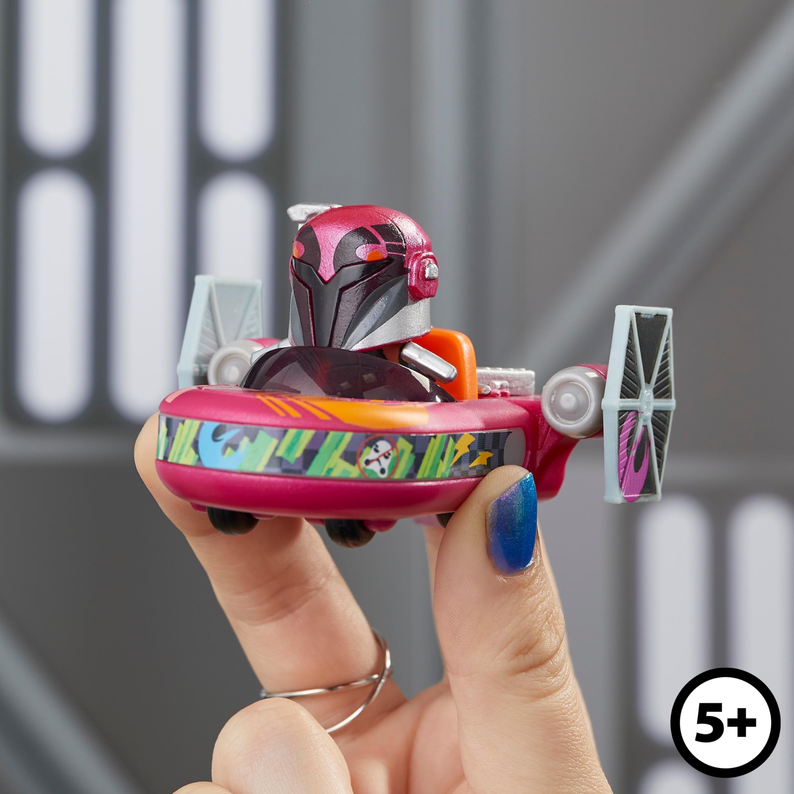 Disney Doorables Star Wars Galactic Cruisers Obi-Wan Kenobi with Yoda and vehicle for imaginative mix-and-match play