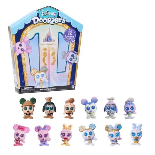 Disney Doorables Walt Disney World 50th Peek box front, ideal for unboxing excitement and display.