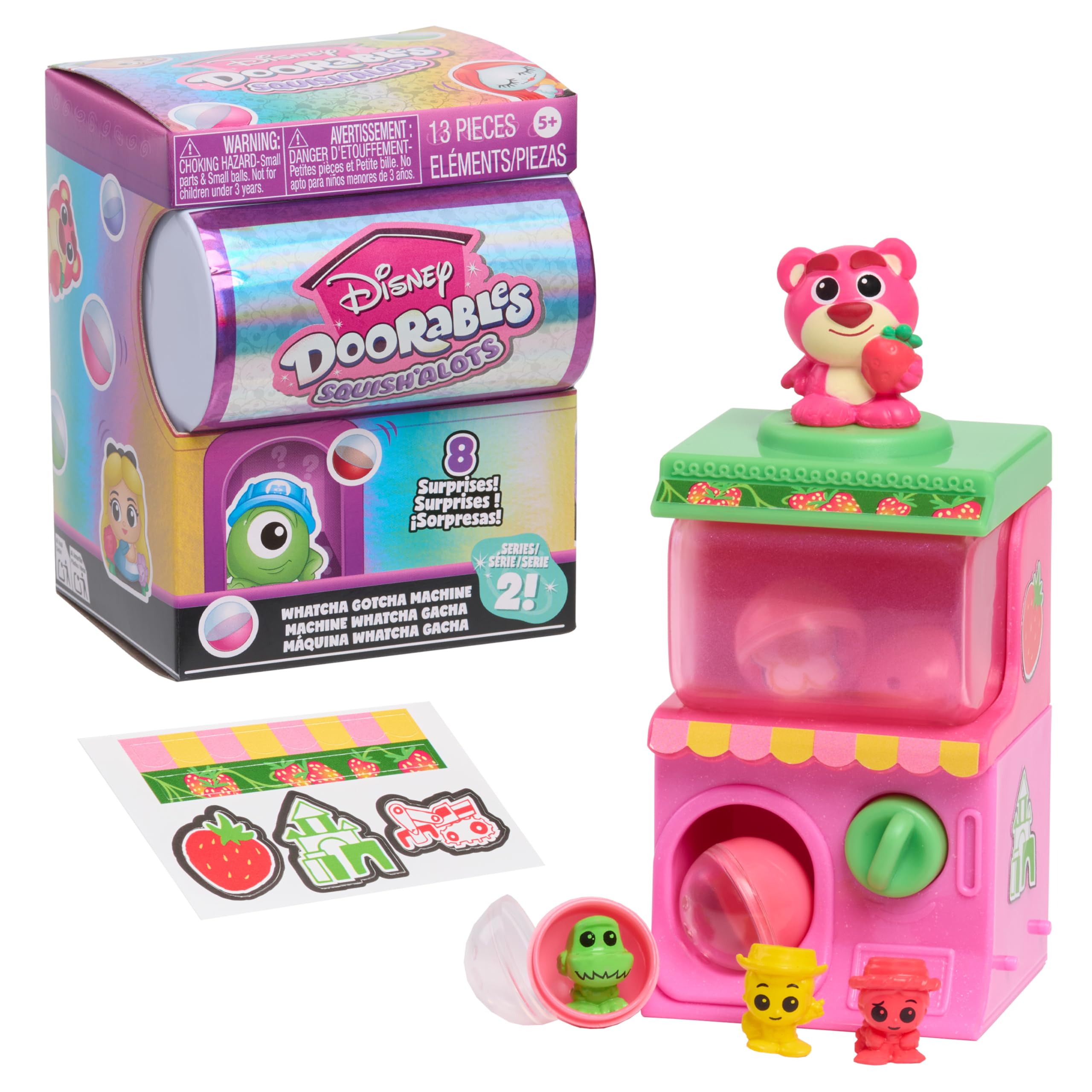 Disney Doorables Whatcha Gotcha machine package ready for display and gifting.
