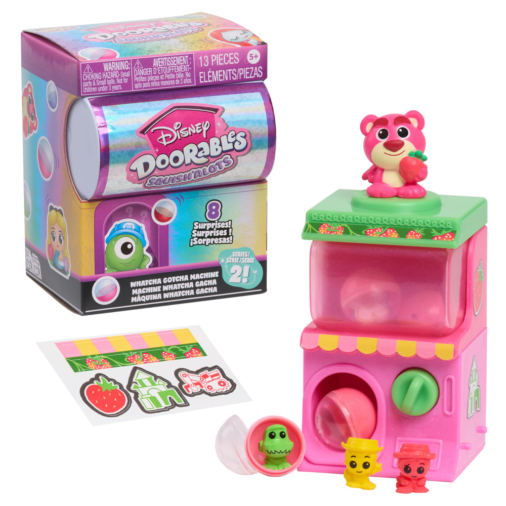 Disney Doorables Whatcha Gotcha machine package ready for display and gifting.