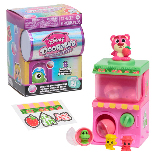 Disney Doorables Whatcha Gotcha machine package ready for display and gifting.