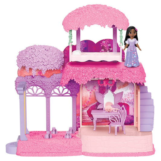 Disney Encanto Isabela Garden Room doll in a blooming garden scene, inspiring imaginative play.
