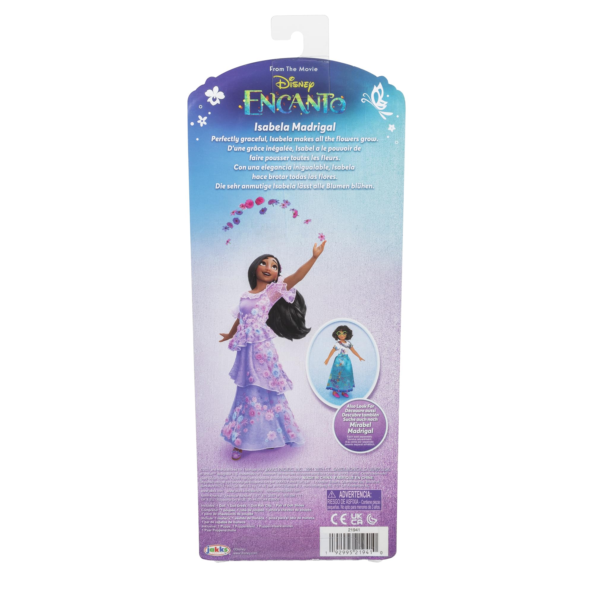 Disney Encanto Isabela doll outfit and accessories for creative playtime.