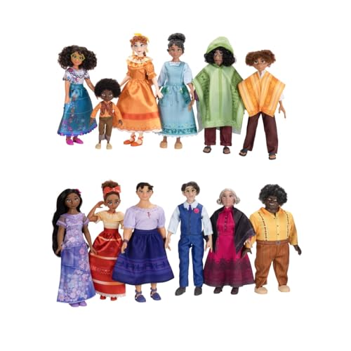 Disney Encanto Julieta doll in her colorfully detailed outfit for pretend family moments.