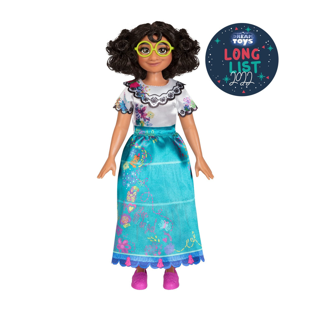 Disney Encanto Mirabel purple pom-pom earrings complete the look