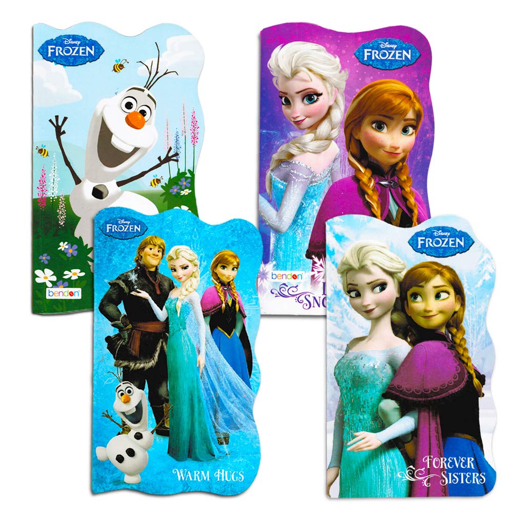 Disney Frozen board books set with four shaped pages, ideal for toddler reading
