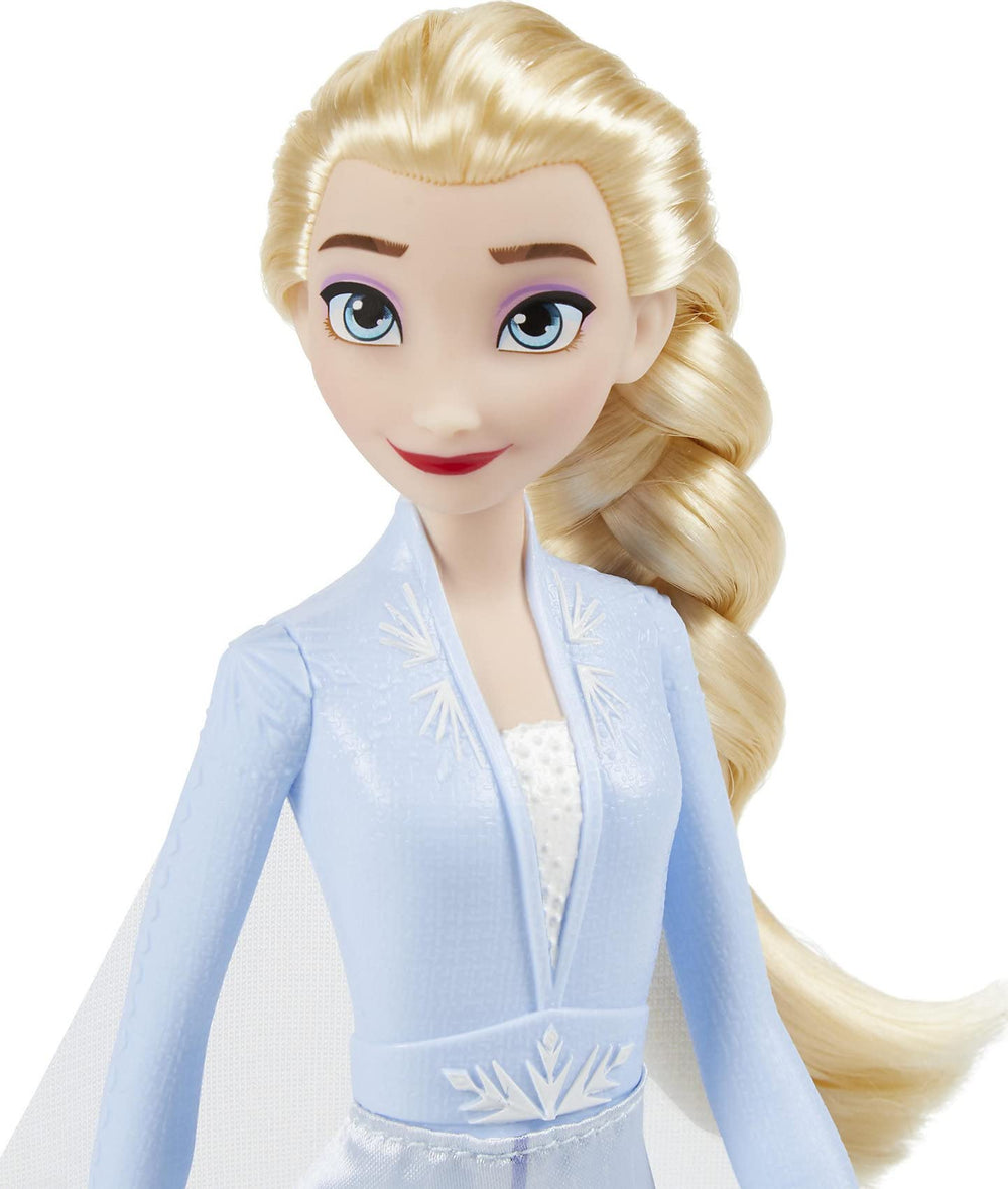 Disney Frozen Elsa doll features five articulation points for dynamic posing.