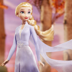 Disney Frozen Elsa doll with travel-inspired outfit for adventurous play.