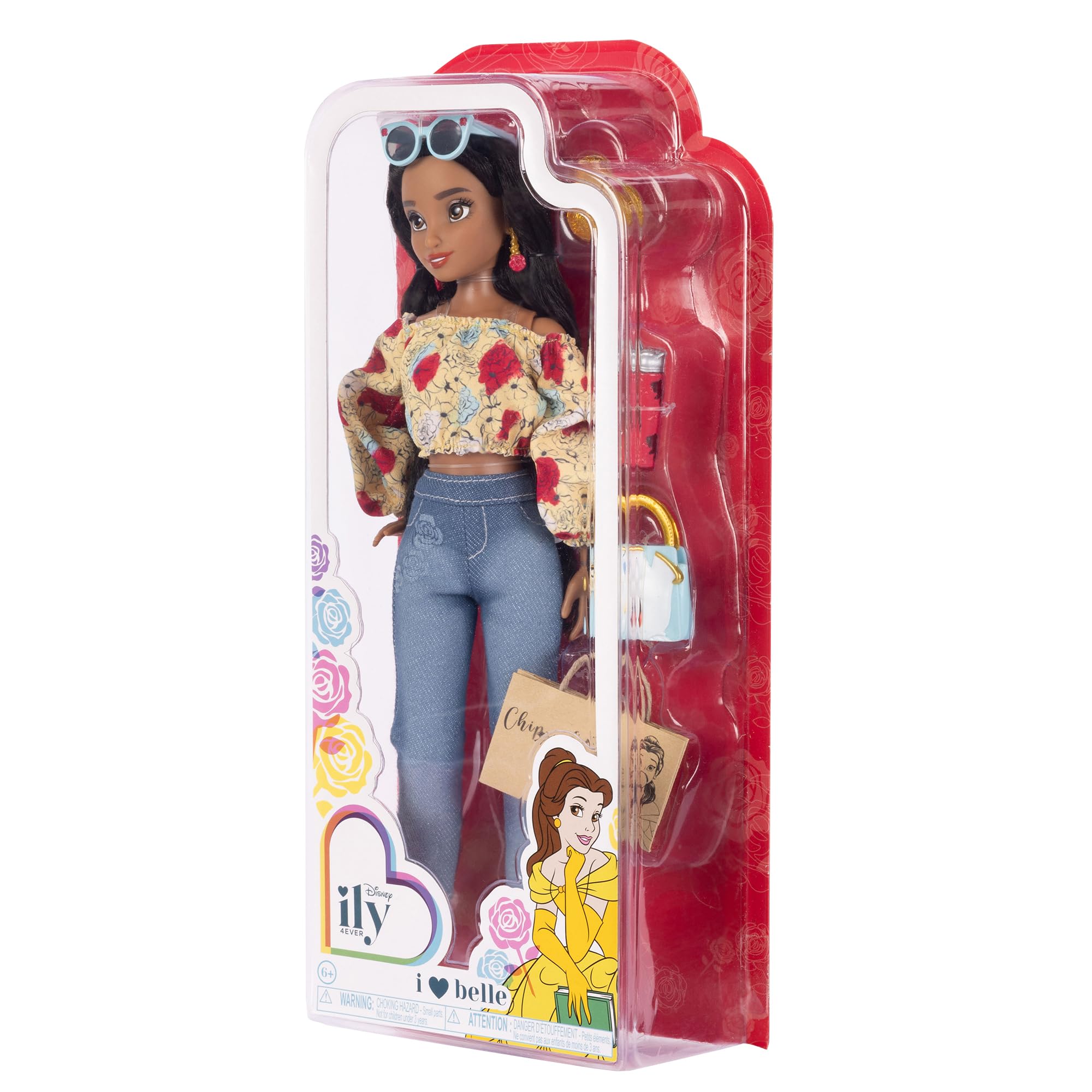 Disney ILY 4EVER Belle doll includes a girl-size ring as a sparkling accessory.