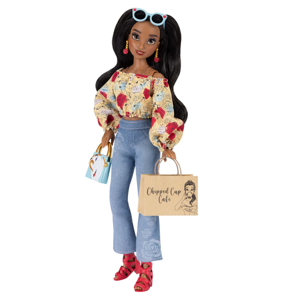 Disney ILY 4EVER Belle doll features open-toe sandals for dressy-casual outfits.