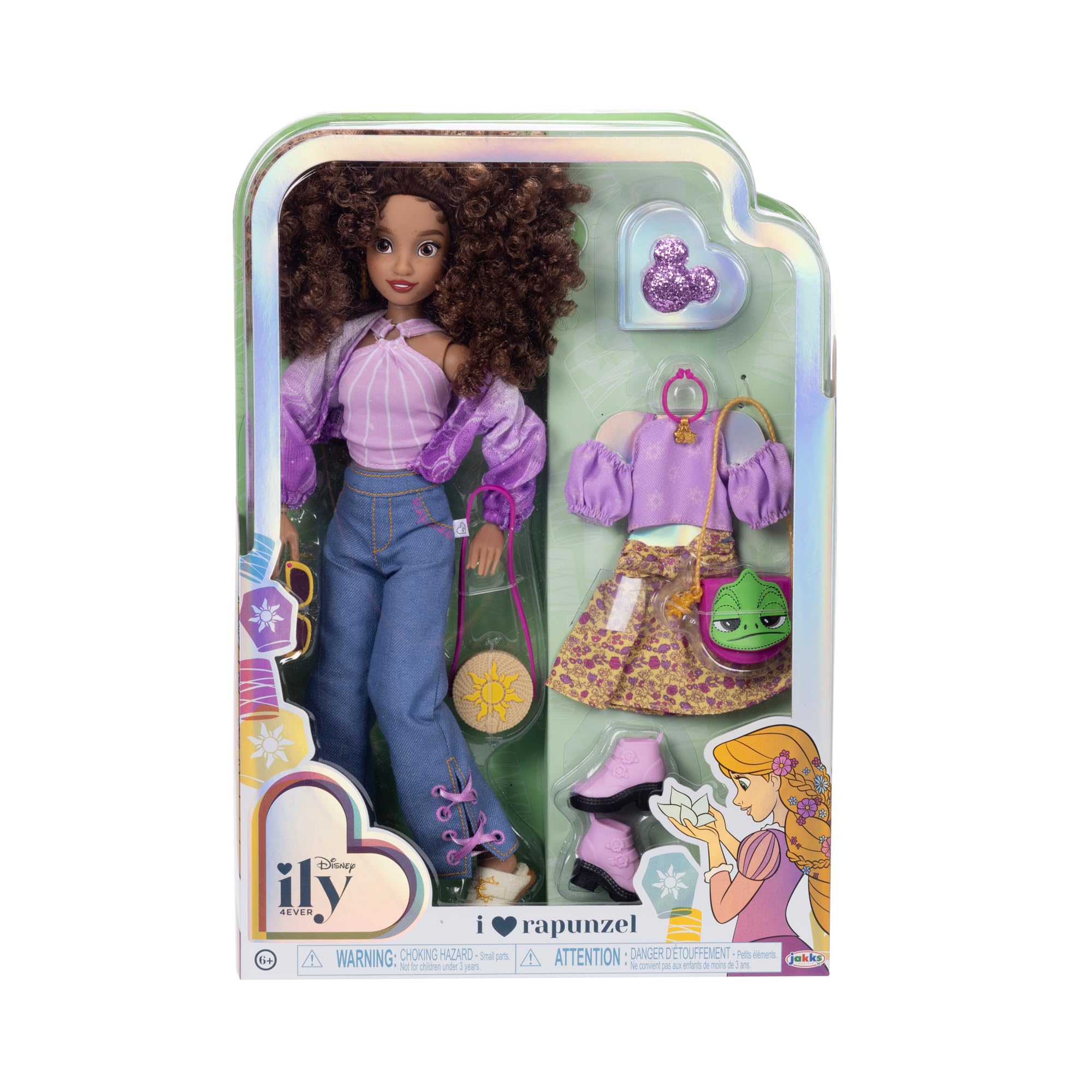 Disney ily 4EVER doll accessories including purses and shoes.