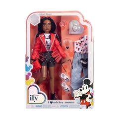 Disney ILY 4EVER bleached Mickey head jeans for playful patterns