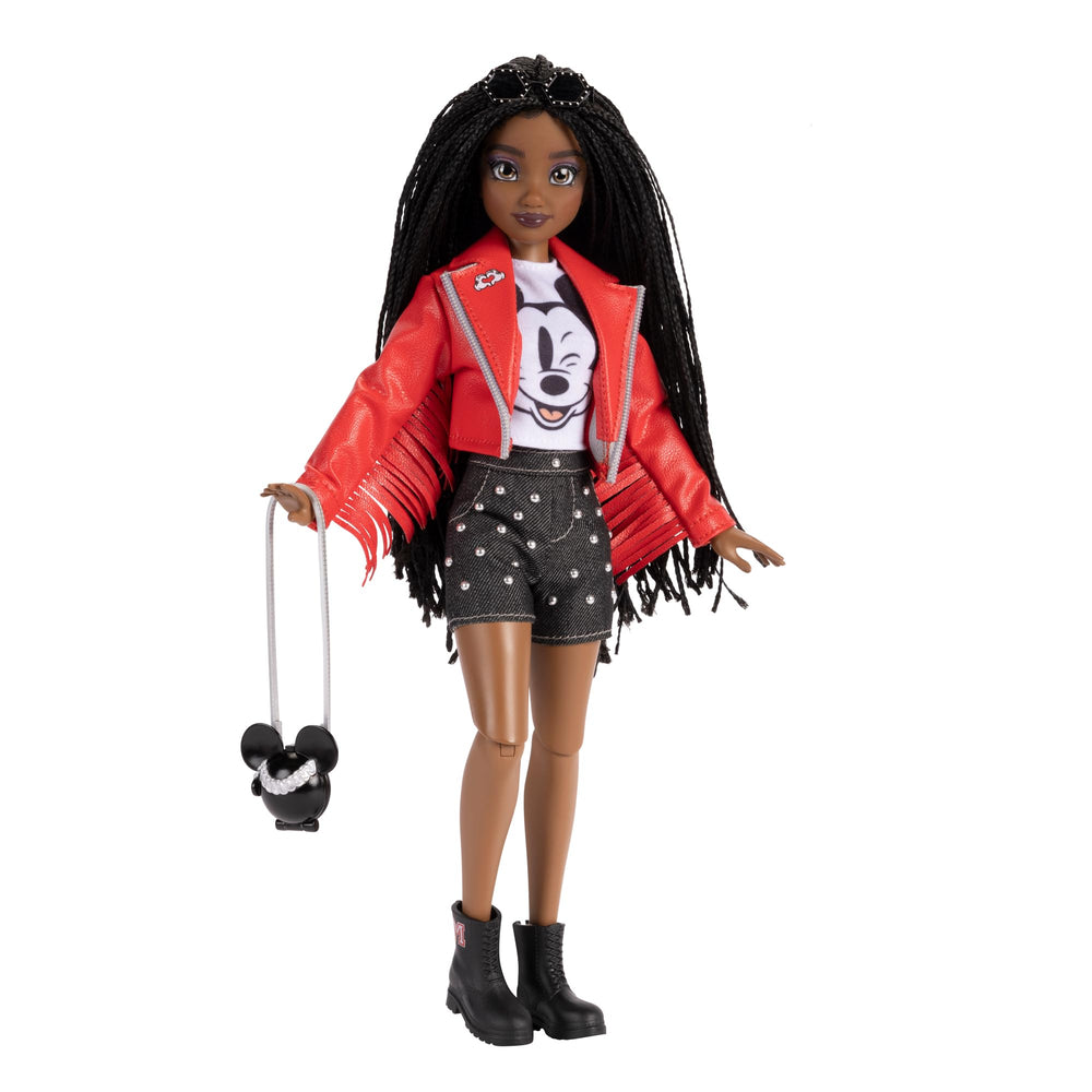 Disney ILY 4EVER Mickey Mouse doll in red moto jacket for stylish play