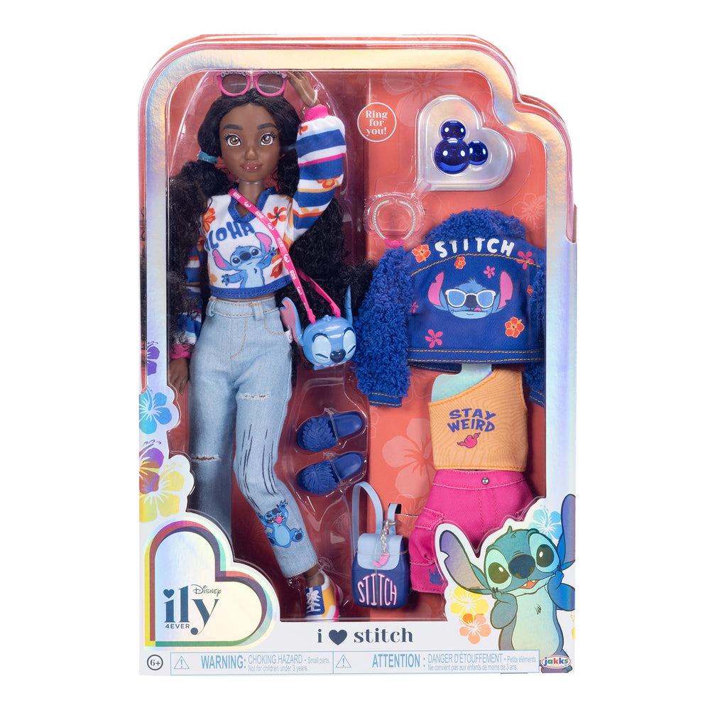 Disney ily 4EVER Stitch doll includes stitch backpack for adventure-ready outfits