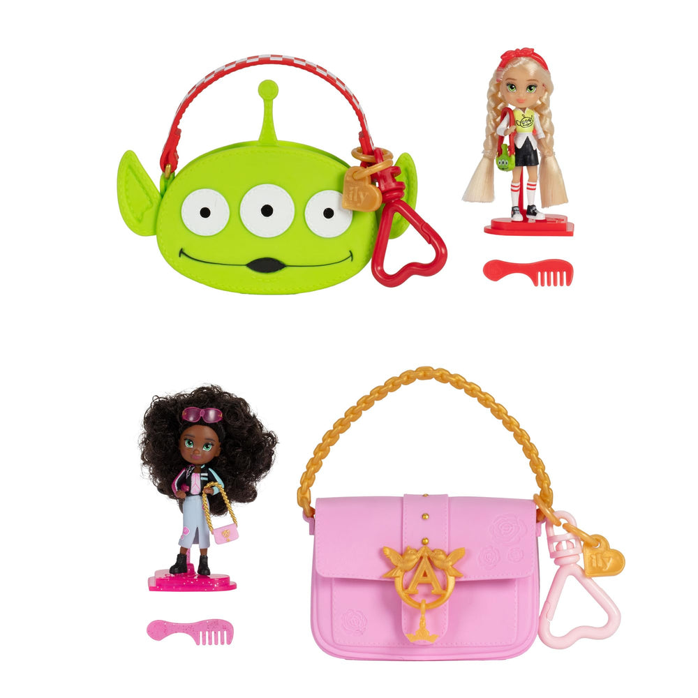 Disney ILY 4ever Tote-ily Teenies come with doll stands and purse