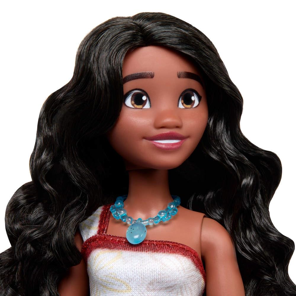 Disney Moana 2 doll with movable arms, head, and legs for dynamic poses.