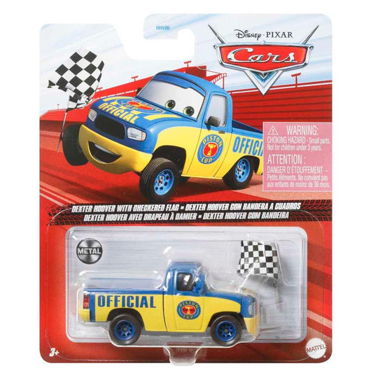 Disney Pixar Cars Dexter Hoover front view with authentic movie details