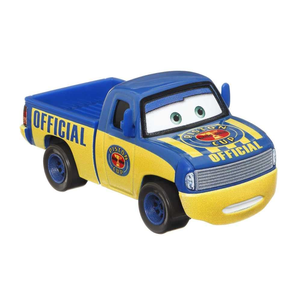 Disney Pixar Cars Dexter Hoover with start flag in 1:55 scale for imaginative racing play