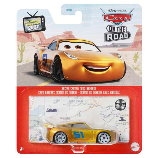 Disney Pixar Cars Cruz Ramirez 1:55 scale with rolling wheels for dynamic play.