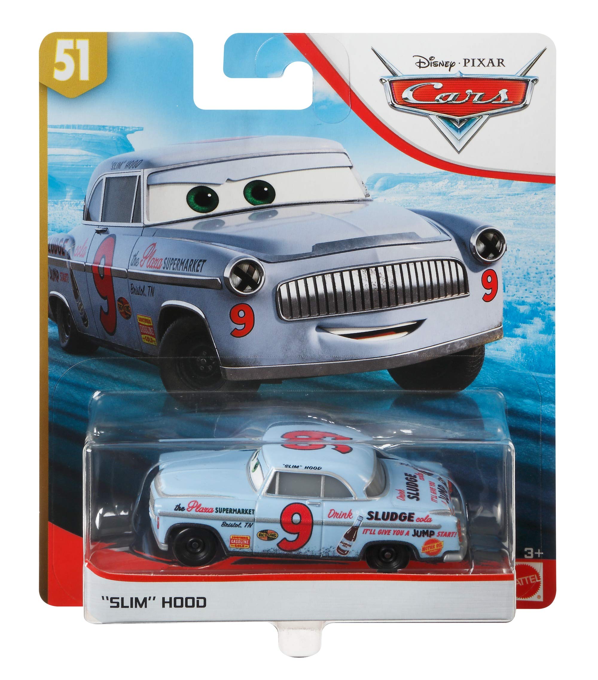 Disney Pixar Cars Slim Hood group shot for gifting and shelf display